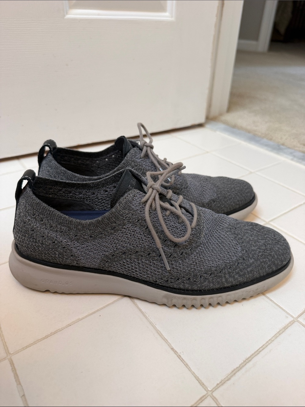 Cole Haan Men’s Knit Sneakers in Charcoal Gray